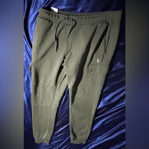 Ralph Lauren Cargo Sweatpants - Joggers - XL - Army Green - 36 waist - Y2K pants - Picture 1 of 14